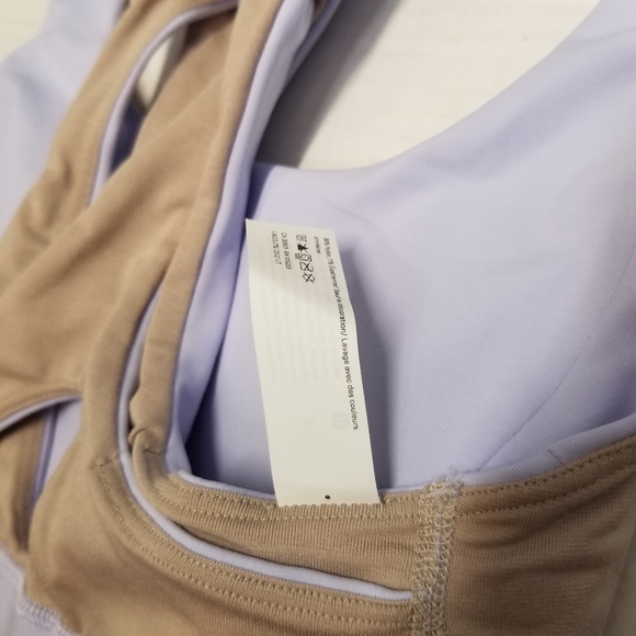Lululemon Open Racerback Training Bra Medium Support Tank Top Lavender 2 New - Picture 10 of 12